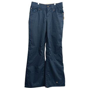 ALLYANCE GOLDEN GLOW Women's Snow Ski Pants Blue Small Flare Low Rise Waterproof